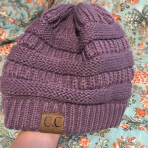CC Purple Beanie Winter Hat